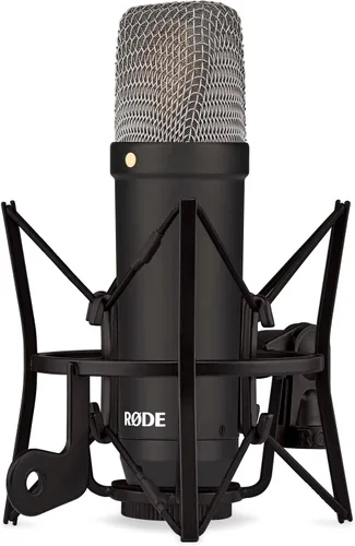 Miniatura 8 de Rode NT1 Signature - Paquete de micrófono condensador de diafragma grande negro con soporte de trípode MS7701B Euro Boom - Micrófono de estudio XLR