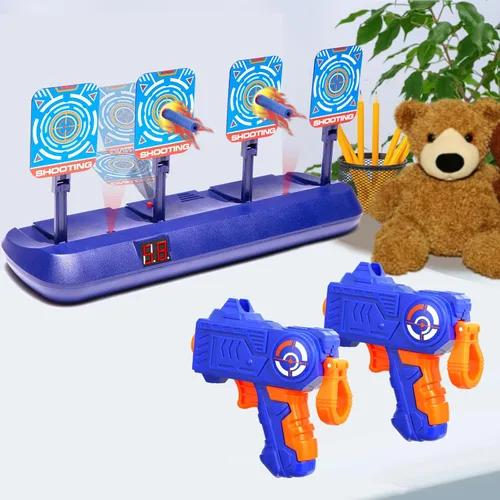 Miniatura 6 de Blancos para pistolas Nerf, puntuación automática electrónica con reinicio digital, blanco de tiro para práctica con Nerf, juguete de regalo ideal