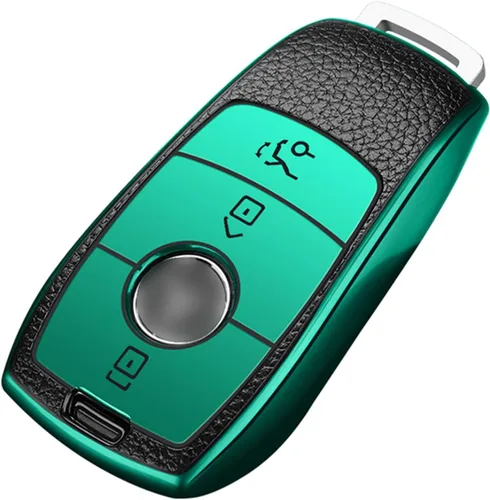 Miniatura 7 de Xotic Tech - Funda para llavero de piel granulada de poliuretano termoplástico, color azul, compatible con Mercedes Benz A, B, C, E, S, G, M, V