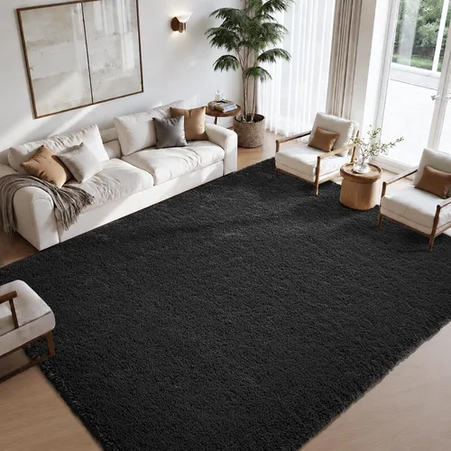 Miniatura 57 de Zentavio - Alfombras para sala de estar, alfombras de área verde oscuro de 3 x 5 pies, alfombra de césped artificial, alfombra de pelo mullido