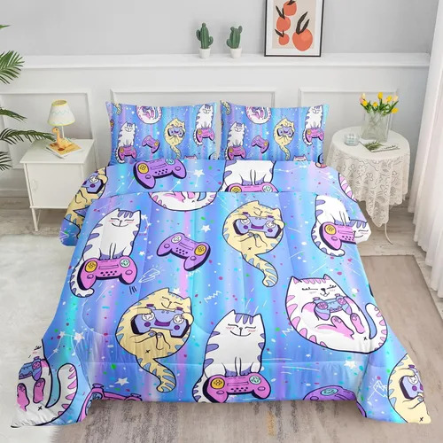Miniatura 29 de Datura home - Juego de edredón de mariposa azul y negro para niñas y mujeres, juego de ropa de cama bohemio con estampado de mandala de mariposa