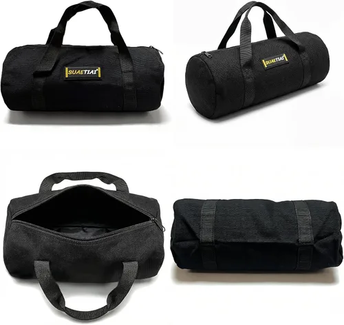 Miniatura 6 de Bolsas de herramientas pequeñas de 14 pulgadas para hombres, bolsa de almacenamiento de herramientas con cremallera de boca ancha, bolsa de Negro-14