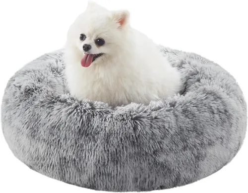 Miniatura 31 de Cama para Perros con Forma de Dona de 45 Pulgadas para Perros Extra Grandes, Cama Redonda Esponjosa Calmante Jumbo para Mascotas con Funda Removible