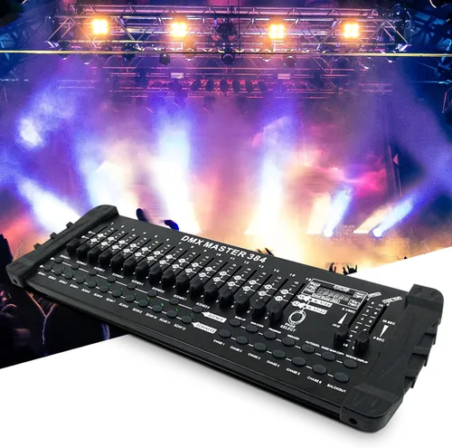 Miniatura 7 de SHEHDS Controlador de DJ 192 DMX Pantalla LCD Controlador DMX Equipo de DJ Controlador de luz de escenario, Luces Par, Luces de cabeza móvil, Pubs