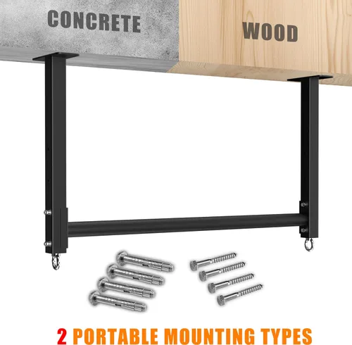 Miniatura 6 de Ceiling Mounted Pull Up Bar, Heavy Duty 700 LBS Multi Grip Pull Up Bars, 16"/24" Rafter Chin Up Bar, Ceiling Joist for Garage/Gym/Basement with