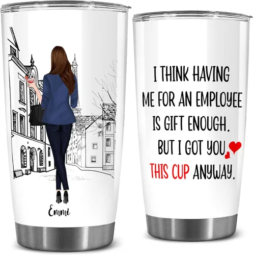 Miniatura 25 de BECHUSKY Regalos Personalizados para Contadores para Jefes, Mujeres y Hombres - Taza Termo Personalizada con Nombre de Hoja de Cálculo - Regalos