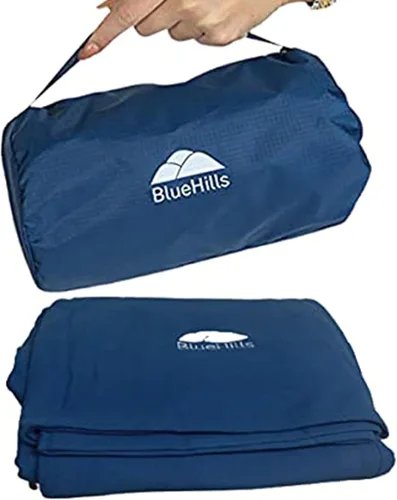 Miniatura 14 de BlueHills Mantas de Viaje Ultra Compactas para Dos con Estuche de Transporte Portátil Estuche Mantas de Avión Grandes de Felpa Suave Premium Paquete