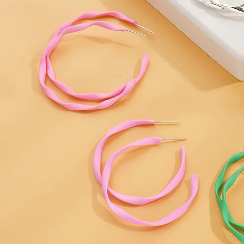Miniatura 7 de Nonsucheer 10 pares de aretes para mujer, aretes coloridos Y2K, aro de tubo pequeño y aro grueso, paquete de regalo de joyería para mujeres y niñas