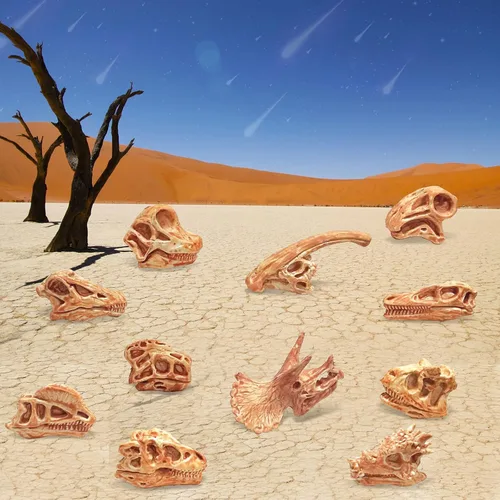 Miniatura 6 de LC JoyCre Mini huesos de dinosaurio para niños, juguetes de caja de arena, huesos de dinosaurio falsos realistas para que los niños desenterren