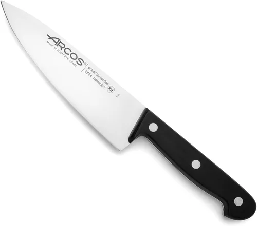 Miniatura 37 de Arcos Cuchillo de chef de 6 pulgadas de acero inoxidable. Cuchillo de cocina para cortar y pelar alimentos pequeños. Mango ergonómico