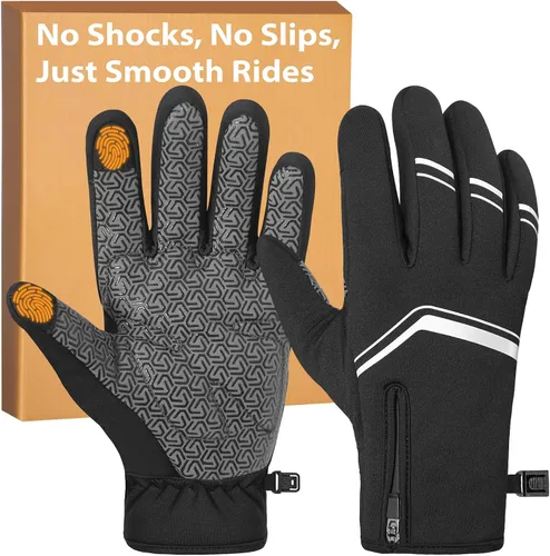 RIGWARL Guantes de ciclismo de invierno para hombres y mujeres, guantes de ciclismo con pantalla táctil para hombres y mujeres, guantes de ciclismo