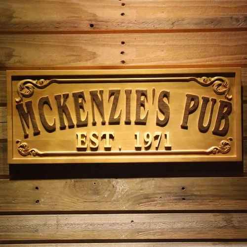 Miniatura 23 de ADVPRO wpa0053 - Letrero personalizado con nombre grabado en 3D de madera para el hogar, bar, cerveza, decoración del hogar, placas de casa de lago