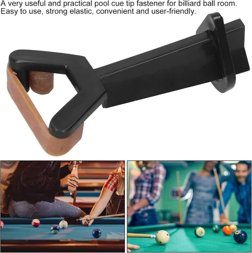Miniatura 9 de Juego de abrazaderas de punta de taco de piscina profesional (paquete de 3) Herramienta de reparación de sujetadores de goma elástica