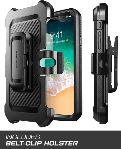 Miniatura 5 de SUPCASE Unicorn Beetle Pro Series: funda diseñada para iPhone XS Max, funda resistente de cuerpo completo con protector de pantalla integrado y Negro