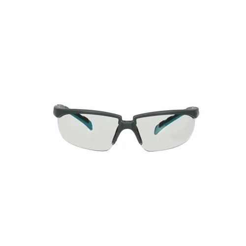 Miniatura 11 de 3M Gafas de seguridad, serie Solus 2000, revestimiento antivaho Scotchgard, antiarañazos, lente ámbar, patillas gris/azul-verde