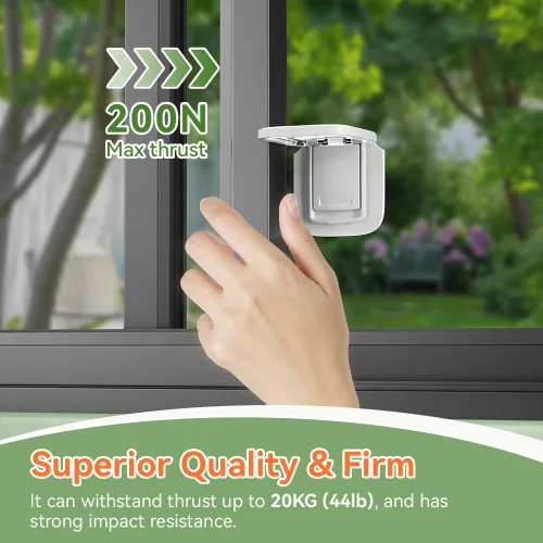 Miniatura 5 de SAFELON Cerradura de ventana deslizante de seguridad para niños, 4 unidades, cerradura de puerta deslizante para patio y armario, fácil de instalar