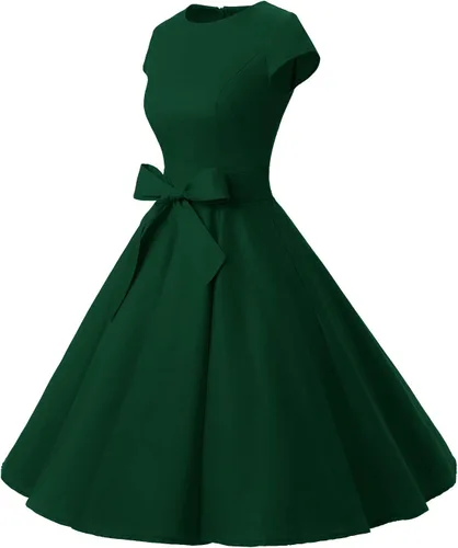 Miniatura 57 de Dressystar - Vestidos clásicos de fiesta con mangas casquillo, estilo Rockabilly y retro de la década de 1950