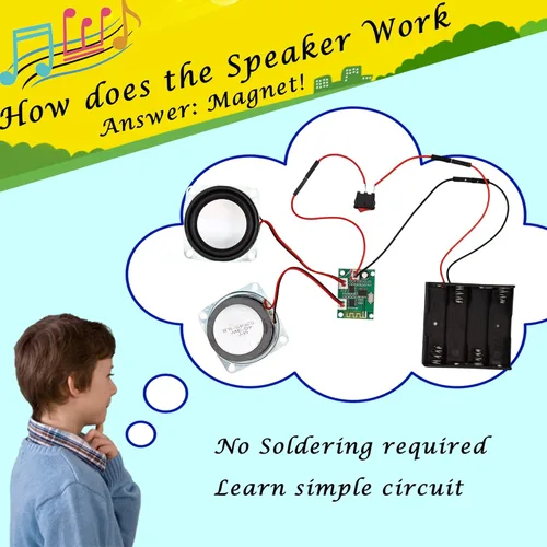 Miniatura 2 de Proyectos STEM para niños y adultos - Construye tu propio altavoz Bluetooth - Kit de electrónica de experimentos científicos Conjunto de bricolaje