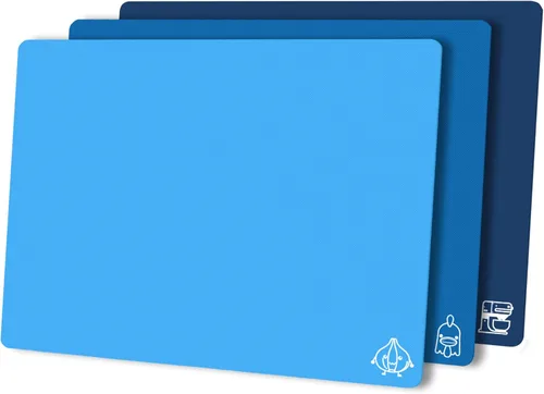Miniatura 11 de ZVP Juego de 3 tablas de cortar de plástico flexibles para cocina, tablas de cortar con icono de comida, alfombrillas de corte antideslizantes