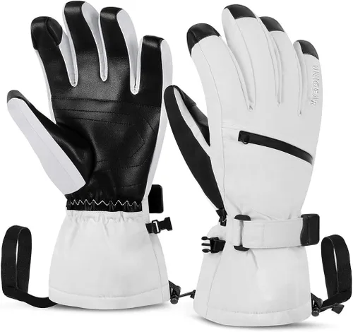 Guantes de esquí Unigear impermeables para pantalla táctil, guantes de snowboard, para clima frío, para hombres y mujeres.