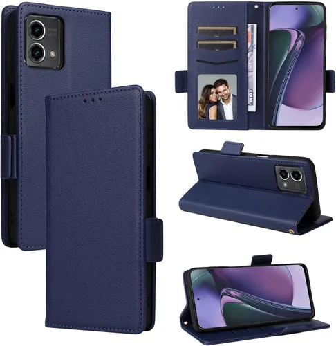 Miniatura 92 de Funda de piel sintética compatible con Motorola Moto E22 4G, funda de piel sintética compatible con Motorola Moto E22i 4G, color negro