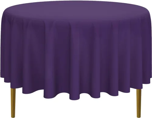 Miniatura 43 de Lann's Linens - 10 manteles redondos de tela de poliéster para bodas/banquetes/restaurantes (varios colores y tamaños)