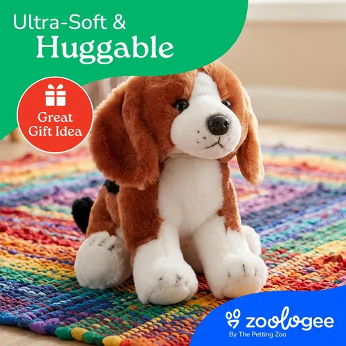 Miniatura 6 de The Petting Zoo Beagle - Peluche de perro de peluche, regalos para niños, juguete de peluche de perro de 12 pulgadas