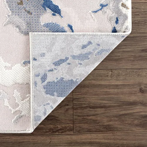 Miniatura 8 de Abani Rugs Regal REG100A - Alfombra de área abstracta de transición lavable gris azul