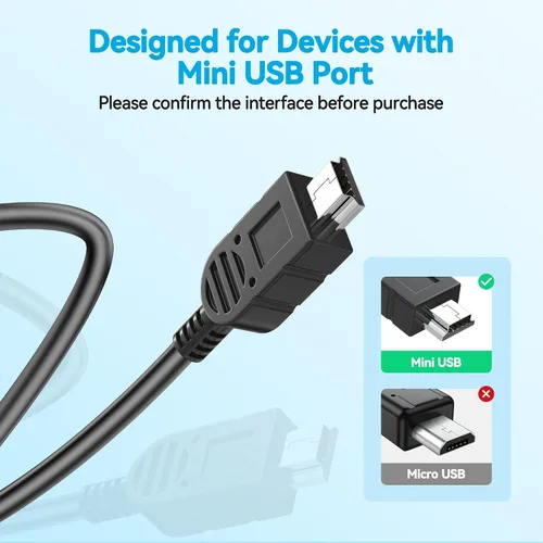 Miniatura 4 de Cable de sincronización de datos mini USB de 5 pies para Audio Technica ATR2100 USB Dynamic & Blue Yeti Micrófonos Blue Snowball iCE Micrófonos