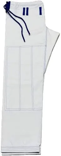 Miniatura 8 de Blanco Royal Blue Stitch Bjj Gi Jiu Jitsu Kimonos Gi 100% algodón Perl Weave 450GSM