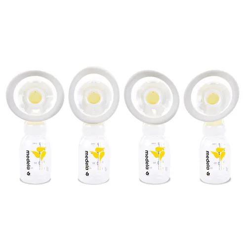Miniatura 5 de Medela PersonalFit Flex - Protectores de pecho Paquete de 2 bridas pequeñas de extractor de leche de 0.945 in Fabricado sin BPA Formado