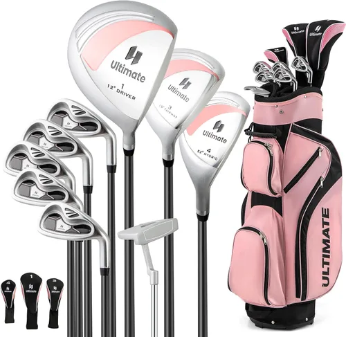 Miniatura 10 de Goplus Juego completo de palos de golf para mujer, 9 piezas de palos de golf con conductor #1, calle #3, híbrido #4, #6, #7, #8 y #9 y #P, putter