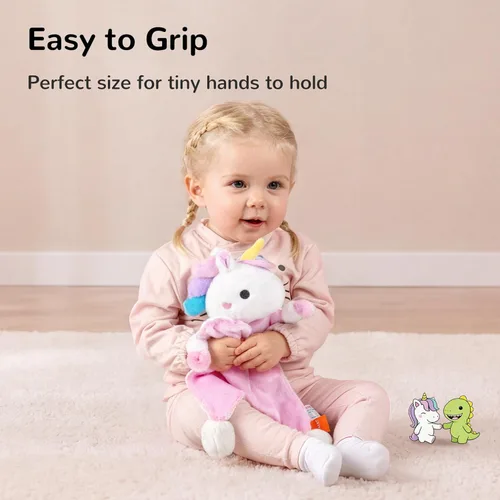 Miniatura 6 de HECCEI Loveys - Manta de seguridad para bebés, juguete suave para acurrucarse, para niñas y niños, Dreamiecone de 14 pulgadas Azul