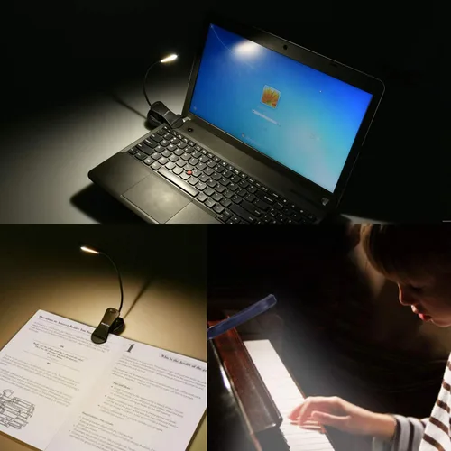 Miniatura 8 de Luz de libro recargable: luz LED de libro con clip para leer en la cama, ajustable de 3 colores y 3 brillos - Lámpara de lectura para el cuidado