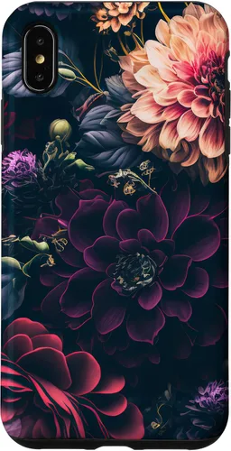 Miniatura 11 de Dahlia Flower Moody Dark Floral Pink and Purple Pattern Case for iPhone 17