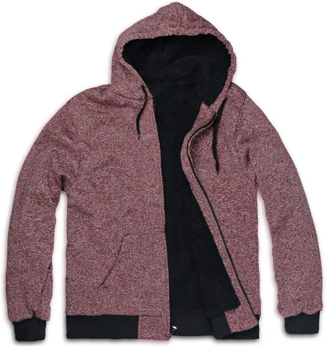 Miniatura 6 de Facitisu - Sudaderas de vellón pesado con capucha para hombre, con cremallera de invierno, talla grande