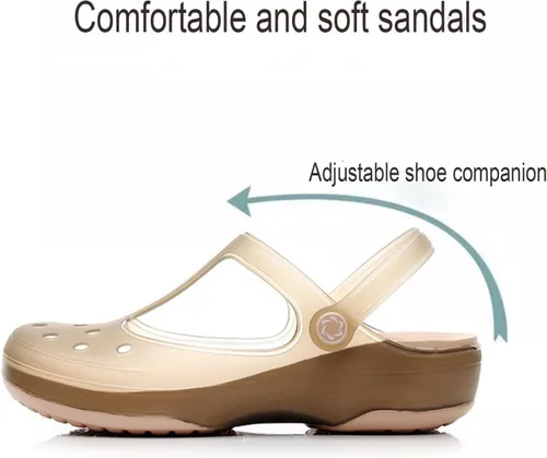Miniatura 6 de Zuecos clásicos transparentes de color sólido para mujer, cómodos, suaves y antideslizantes, sandalias de playa de gelatina para actividades al aire