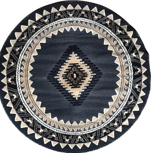 Miniatura 11 de Kingdom South West - Alfombra ovalada de nativos americanos, diseño bereber beige, D143 (3 pies x 4 pies 7 pulgadas, ovalada)