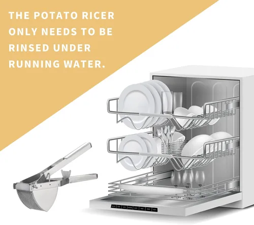 Miniatura 5 de Choxila triturador de patatas, [buen agarre] Ricer de patatas de acero inoxidable profesional Masher herramienta de cocina prensa de frutas