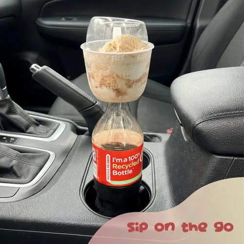 Miniatura 6 de Fizz Vaso flotante para helados para botellas de refrescos, taza de postre portátil a prueba de fugas para fiestas de verano y barbacoas, se adapta