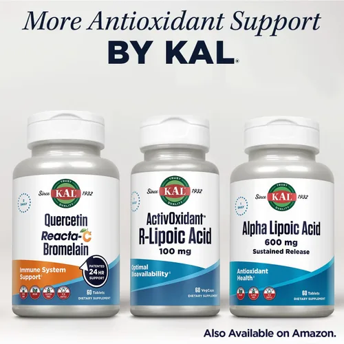 Miniatura 6 de Kal 100 mg de ácido R-lipoico Activoxidant Tabletas, 60