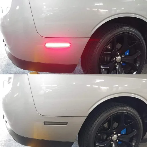 Miniatura 6 de Kits de luces laterales LED con lentes transparentes Challenger ámbar/rojas delanteras y traseras para Dodge Challenger 2008 2009 2010 2011 2012