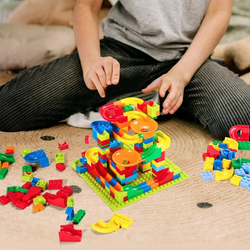 Miniatura 8 de Juego de 168 piezas de bloques de construcción clásicos de canicas, bloques de juguete STEM para niños, ensambla diferentes modelos de bloques