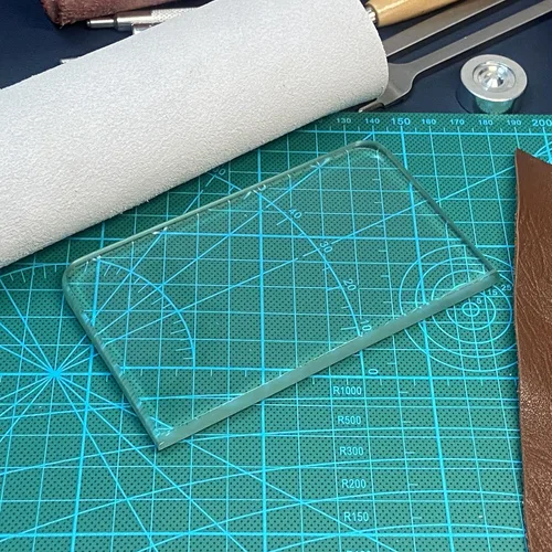 Miniatura 3 de CREASKING Deslizador de vidrio para pulir cuero, herramienta profesional de alisado de bloques de bruñido de vidrio