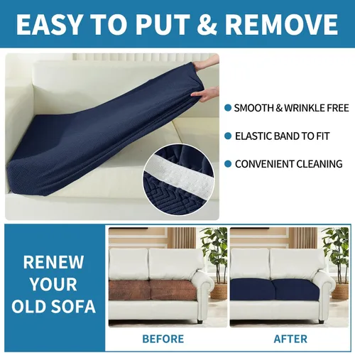 Miniatura 6 de YEMYHOM 【Liquidación】 Fundas Elásticas para Cojines de 1 Pieza, Fundas de Cojín de Asiento para Sofá y Silla, Funda Suave de Sofá de Repuesto