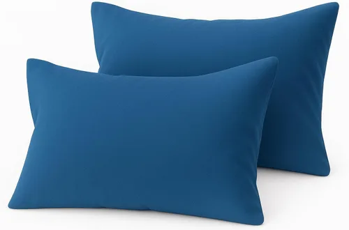Miniatura 15 de COTTON STICH™ Juego de 2 fundas de almohada para niños pequeños de 14 x 20 pulgadas, 100% algodón de 600 hilos, fundas de almohada suaves y Azul