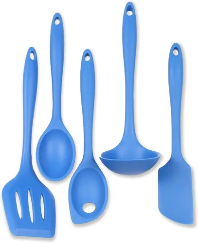 Miniatura 17 de Juego de 5 utensilios de cocina Chef Craft, de silicón, de color azul, Juego de 7 piezas, Amarillo