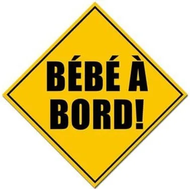 Imán Bebe A Bord (bebé francés a bordo) Etiqueta magnética de seguridad