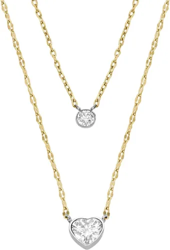 Miniatura 3 de Fossil - Collar con colgante de acero inoxidable en tono dorado para mujer