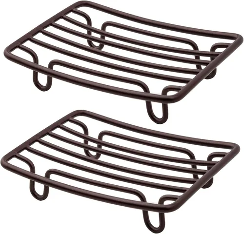 Miniatura 16 de Jabonera GUUKAR de Acero Inoxidable para Barra de Jabón en Ducha y Baño, Jabonera Autodrenante con Soporte para Esponja para Fregadero de Cocina